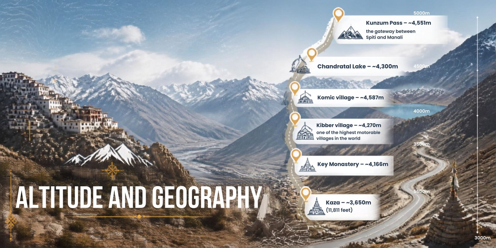 Spiti Altitude and Geography